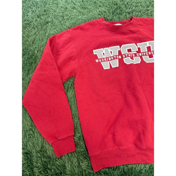 Washington State University Red Pullover Sweatshirt Sz Medium Unisex Y2K - Picture 3 of 6
